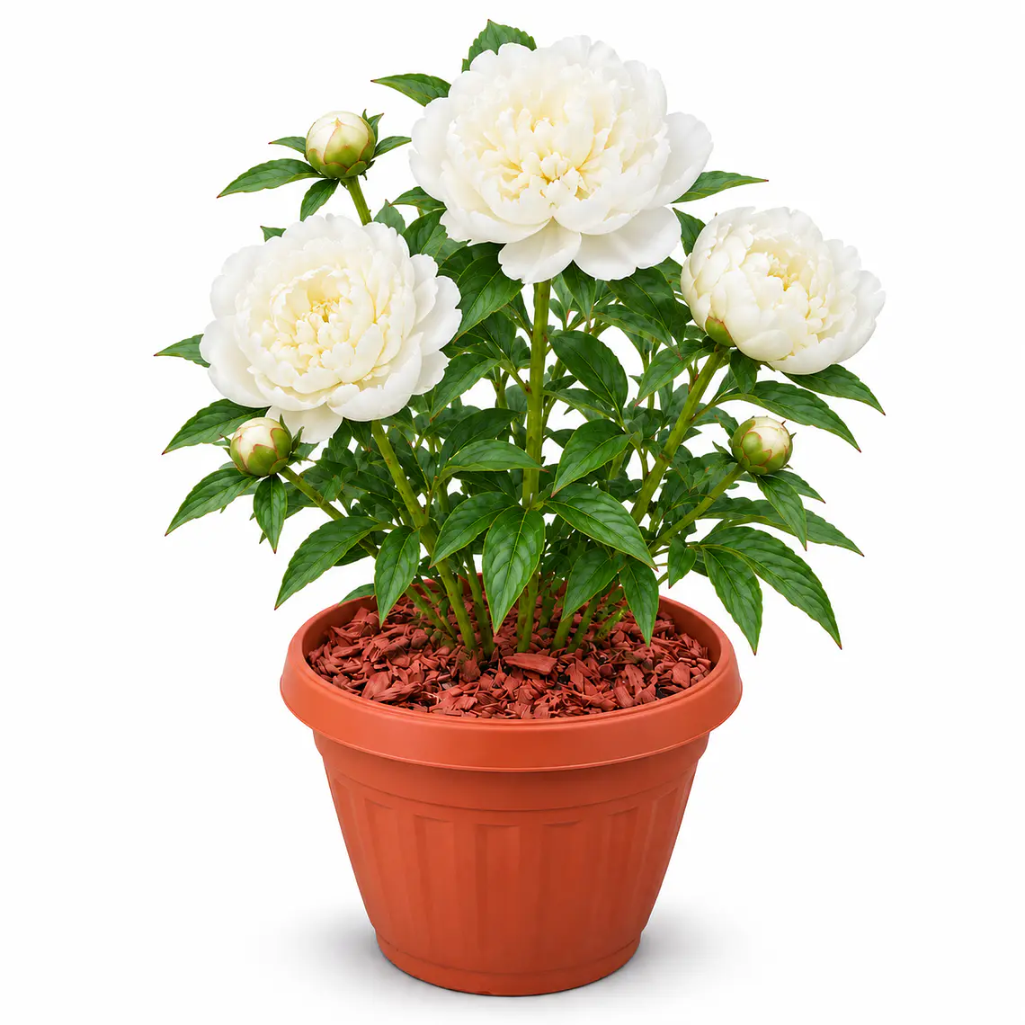 Peonía Coral Charm - Duchesse de Nemours en macetero 42 L 2