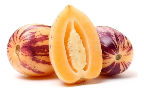 Pepino Dulce En Fruta Solanum Maricatum Arbusto Frutal 1