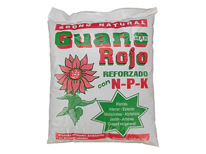 Bolsa 1kg De Guano Rojo Con Npk Abono Suelo