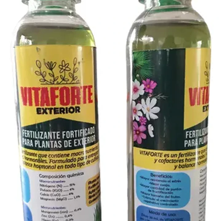 Pack Fertilizantes Vitaforte Rojo Y Verde 500ml, Buffer 250m 3
