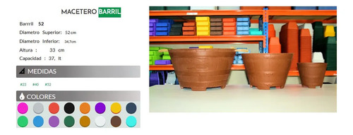 Macetero Barril N°52 37l 2