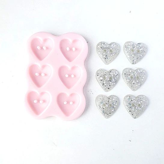 Molde Botón Corazón 1