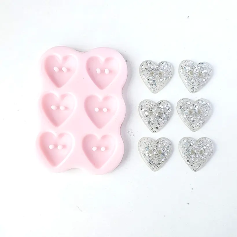 Molde Botón Corazón 1