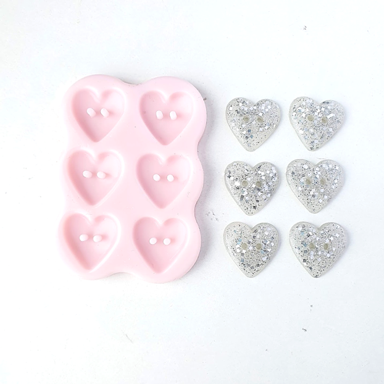 Molde Botón Corazón 1