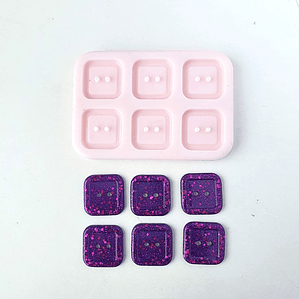 Molde Botón Cuadrado 20