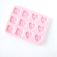 Molde Botones Cuadrados y Corazón 13 - Miniatura 1