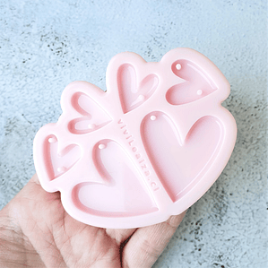 Molde Corazones Colgantes