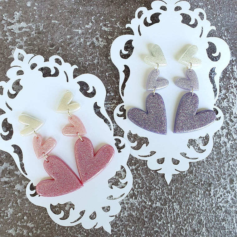 Molde Corazones Colgantes 2