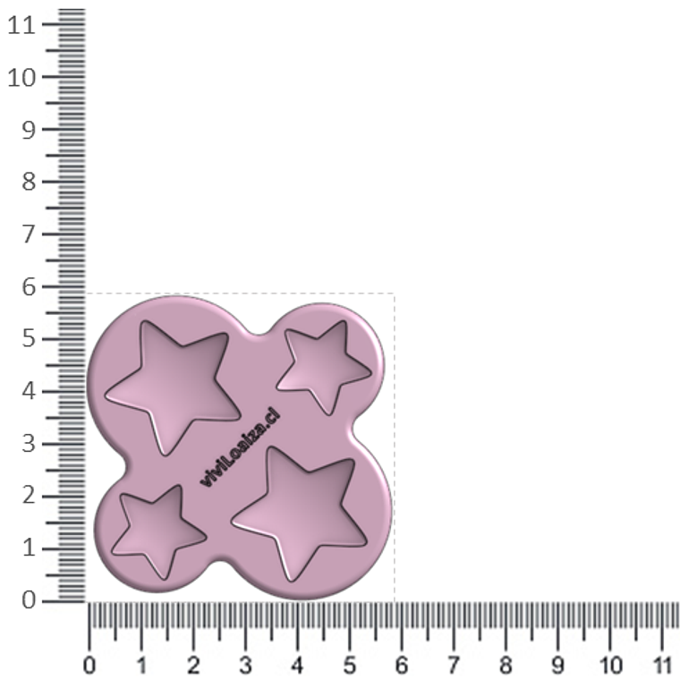 Molde Forma Estrella 3