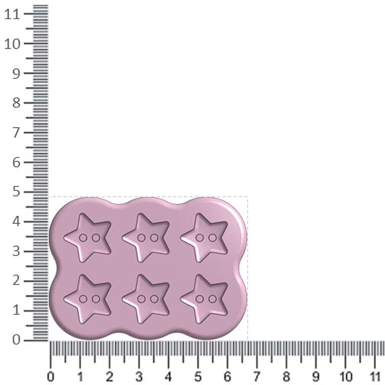 Molde Botón Estrella 2