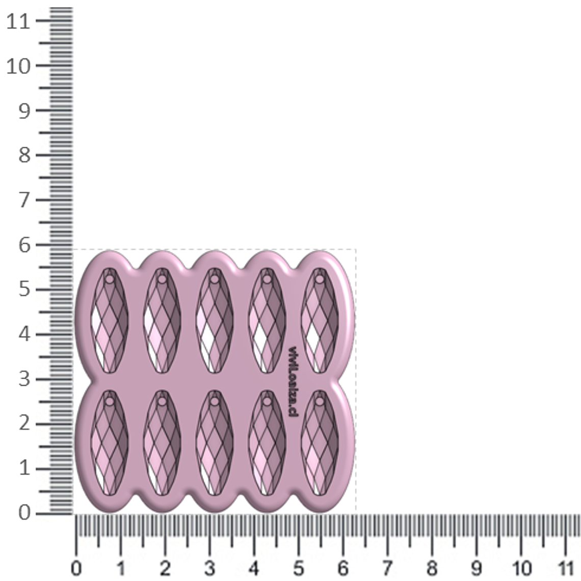 Molde Marcador diamante 2