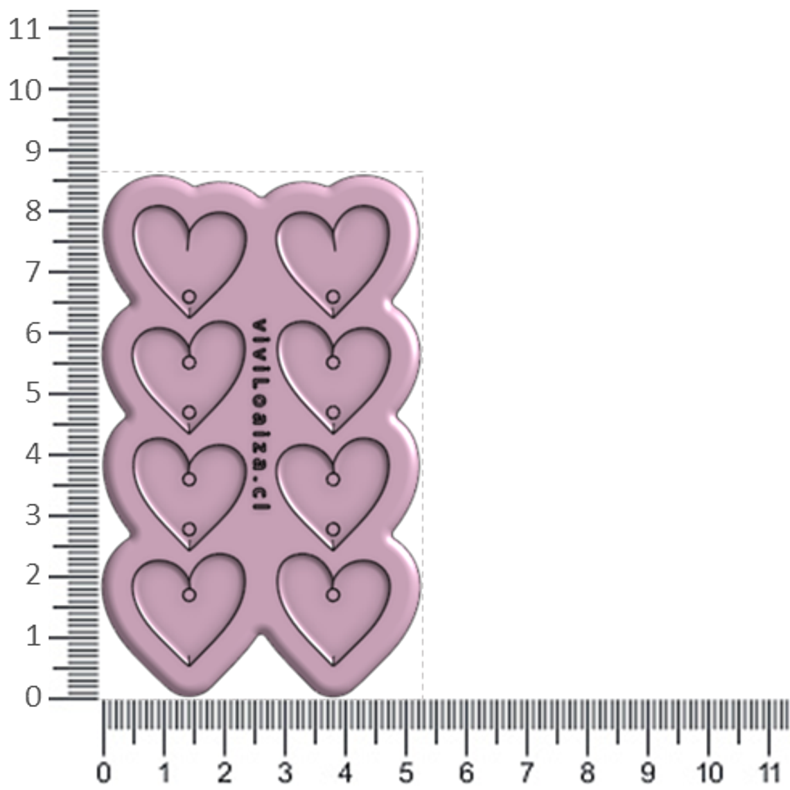 Molde Aro 4 Corazones 3