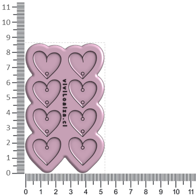 Molde Aro 4 Corazones 3