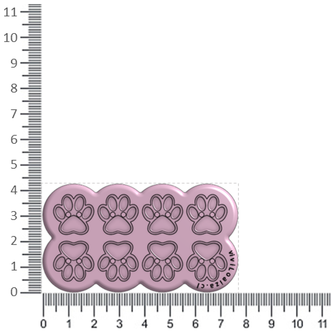 Molde Botón Patitas 2