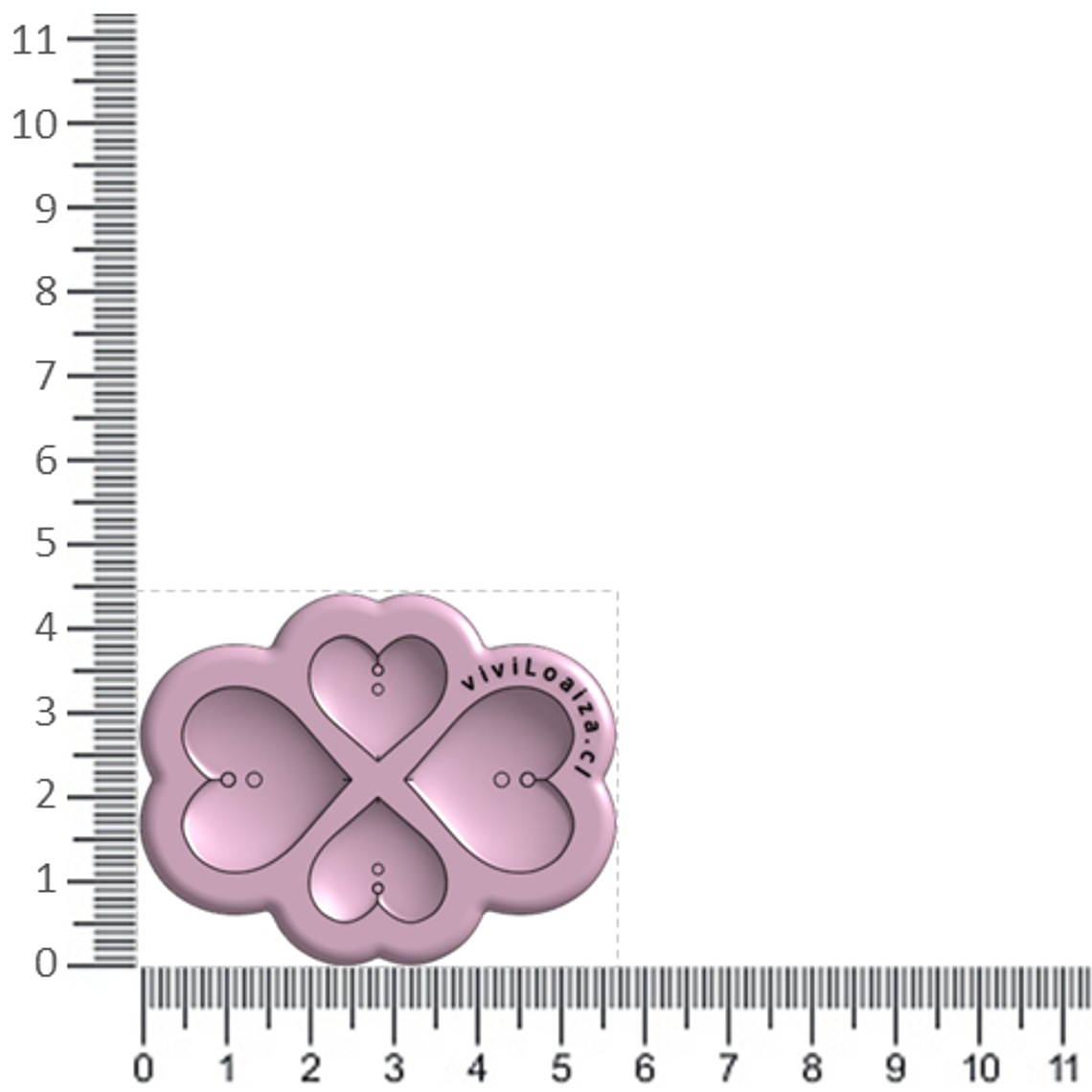 Molde Corazones Gordos 2