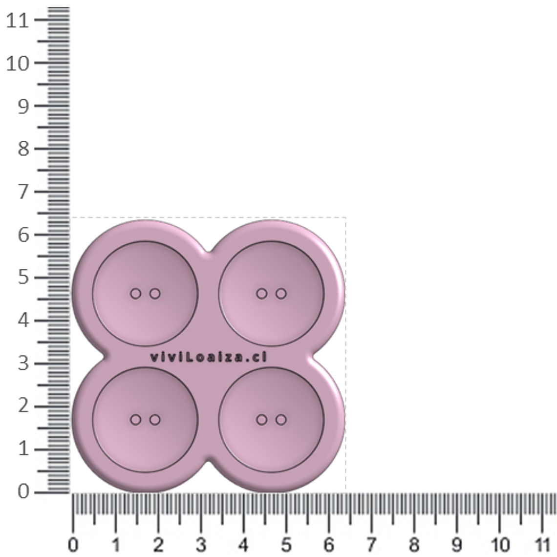 Molde Botón Liso 25 2