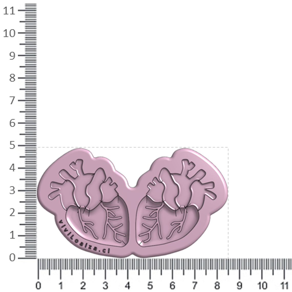 Molde Corazón Real 2