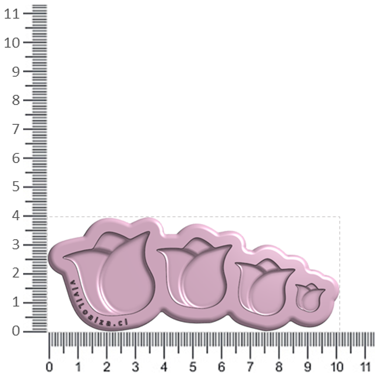 Molde Tulipanes 2