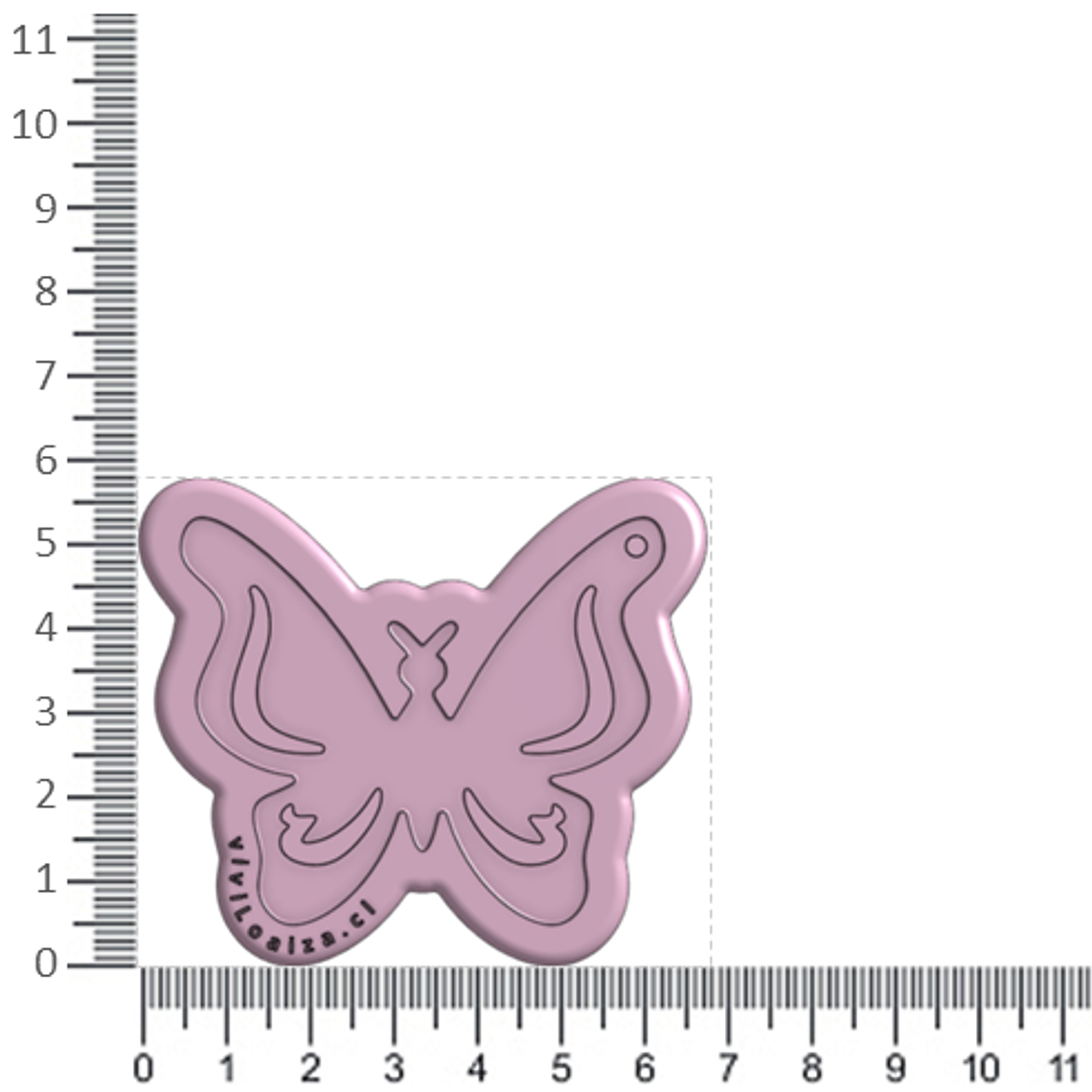 Molde Mariposa Llavero 2