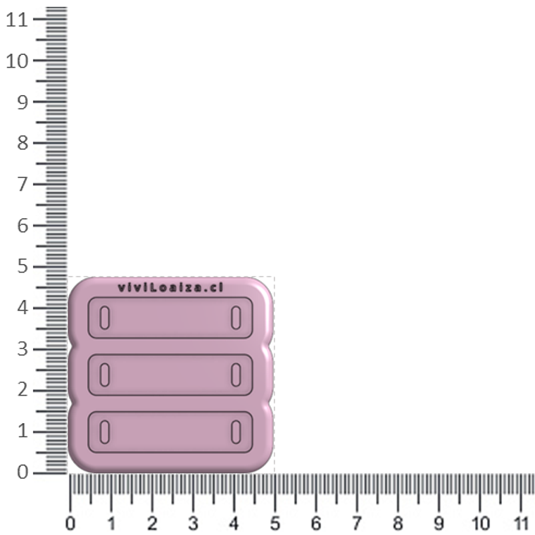 Molde Etiqueta Rectangular 2