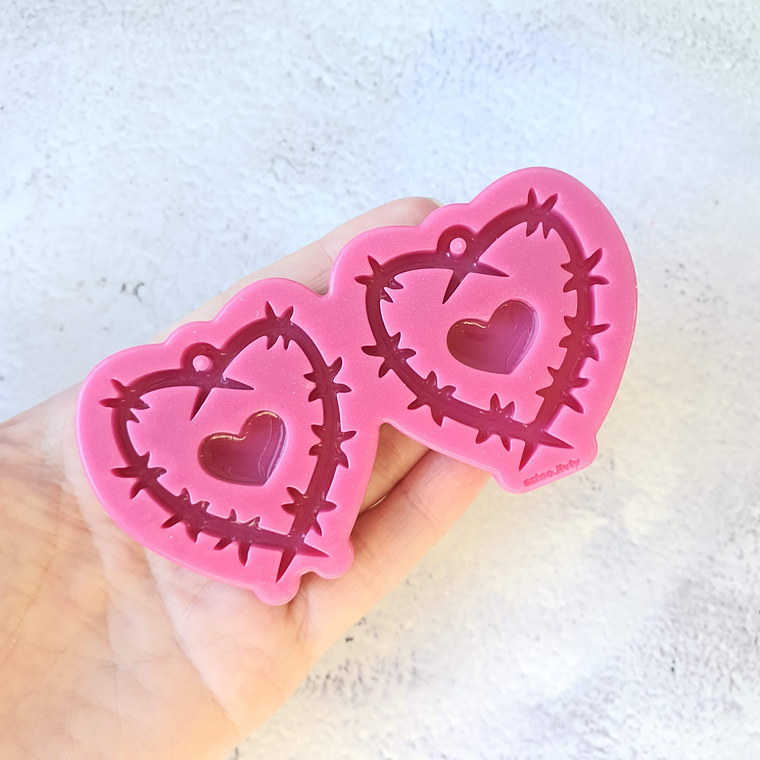 Molde Corazón Púas 1