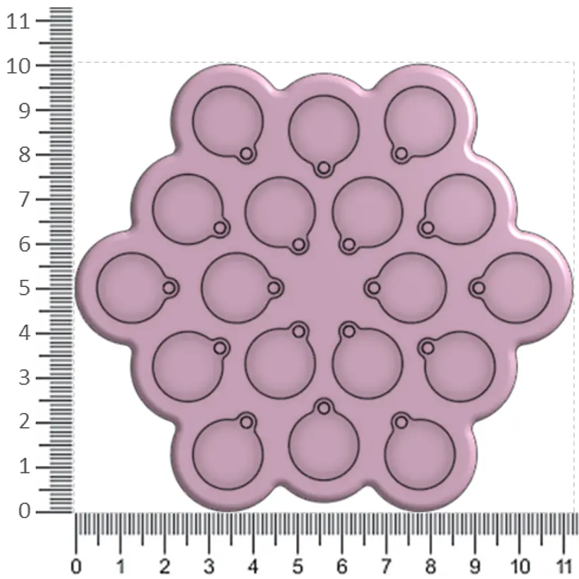 Molde Fractal Circulo 4