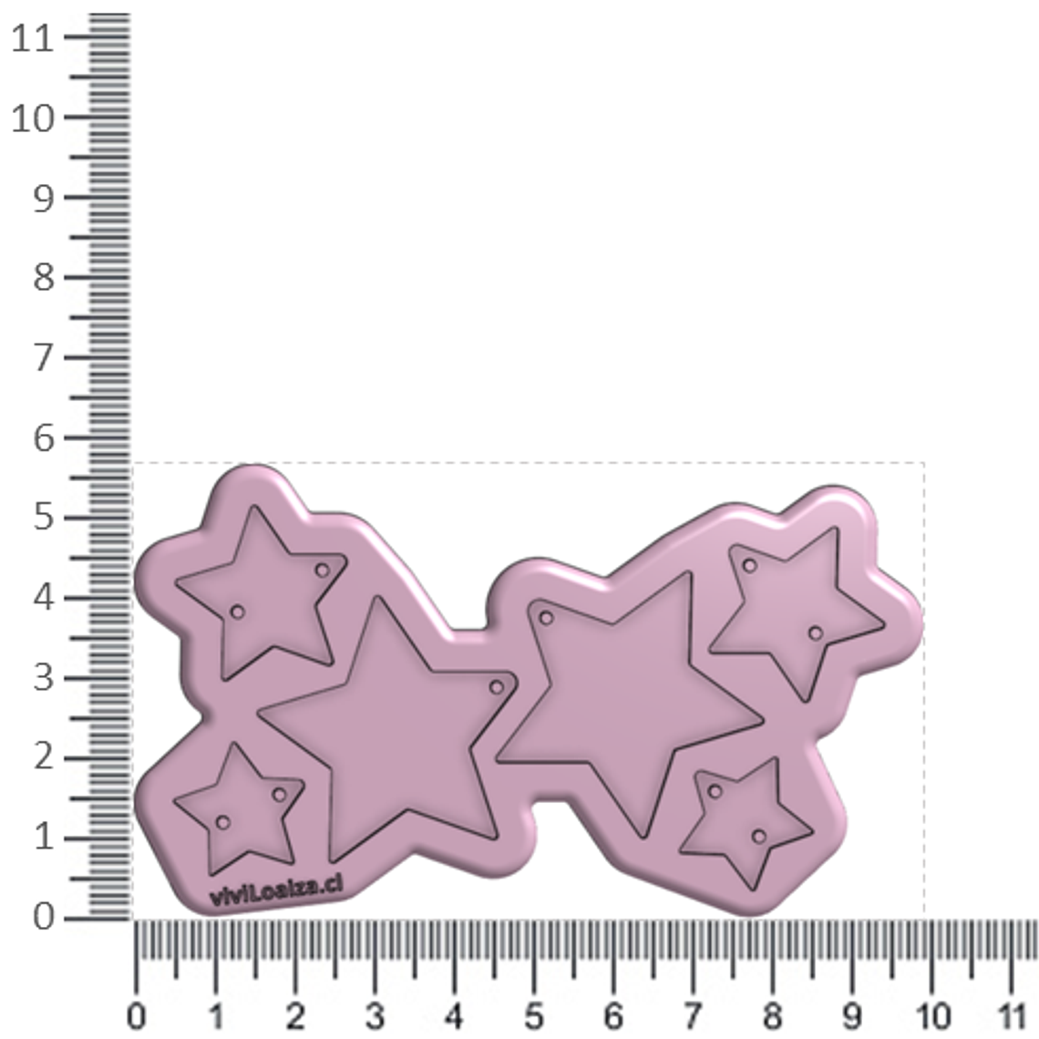 Molde Estrellas Colgantes 2