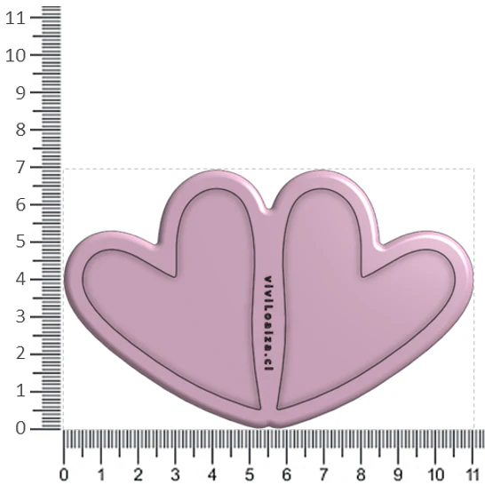 Molde Corazon Plano G 3