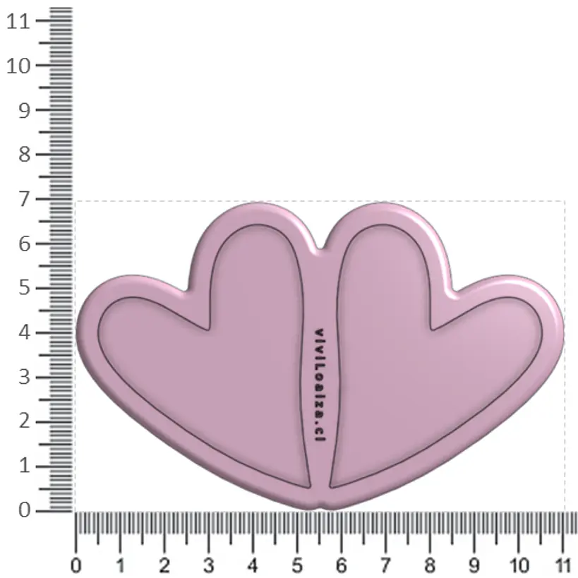 Molde Corazon Plano G 3
