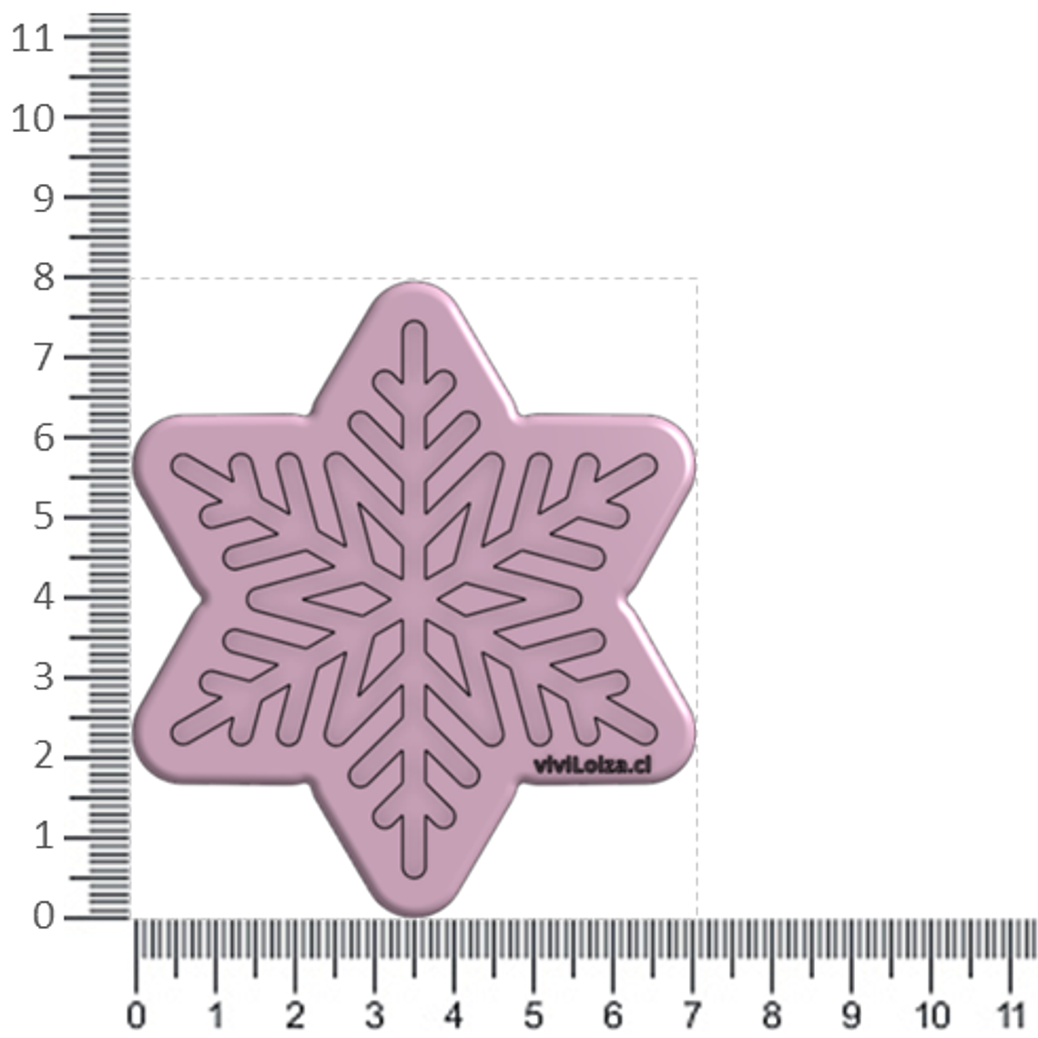 Molde Copo Nieve Líneas 2