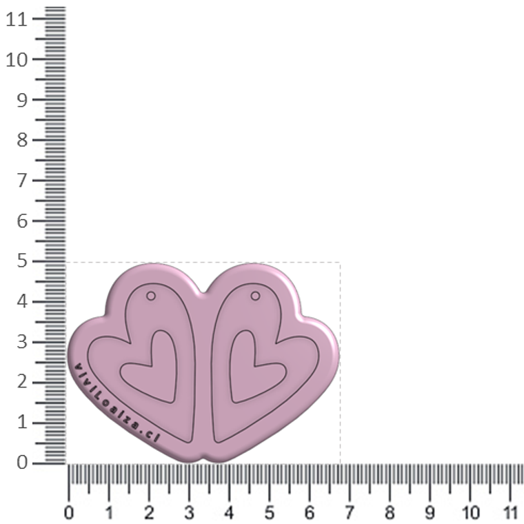 Molde Corazón Contorno 3