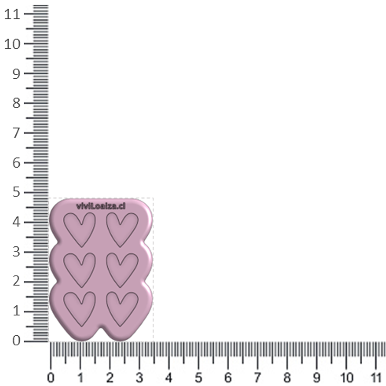 Molde Corazones Mini 2