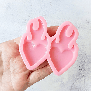 Molde Corazón en llamas G