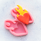 Molde Corazón en llamas P - Miniatura 3