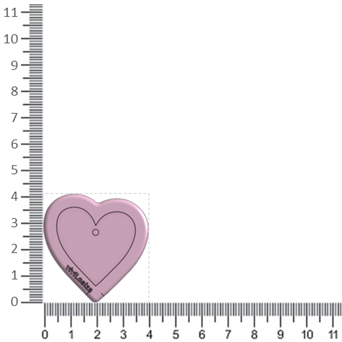 Molde Corazon solitario 2