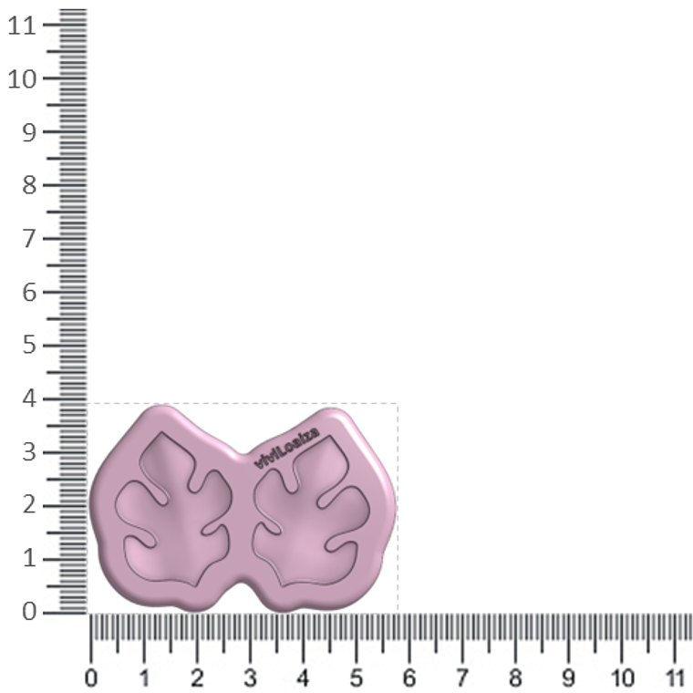 Molde Hoja tropical mini 4
