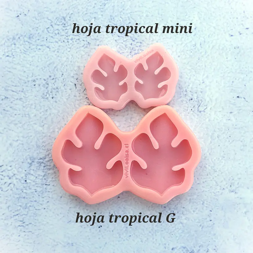 Molde Hoja tropical mini 3