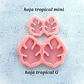 Molde Hoja tropical mini - Miniatura 3