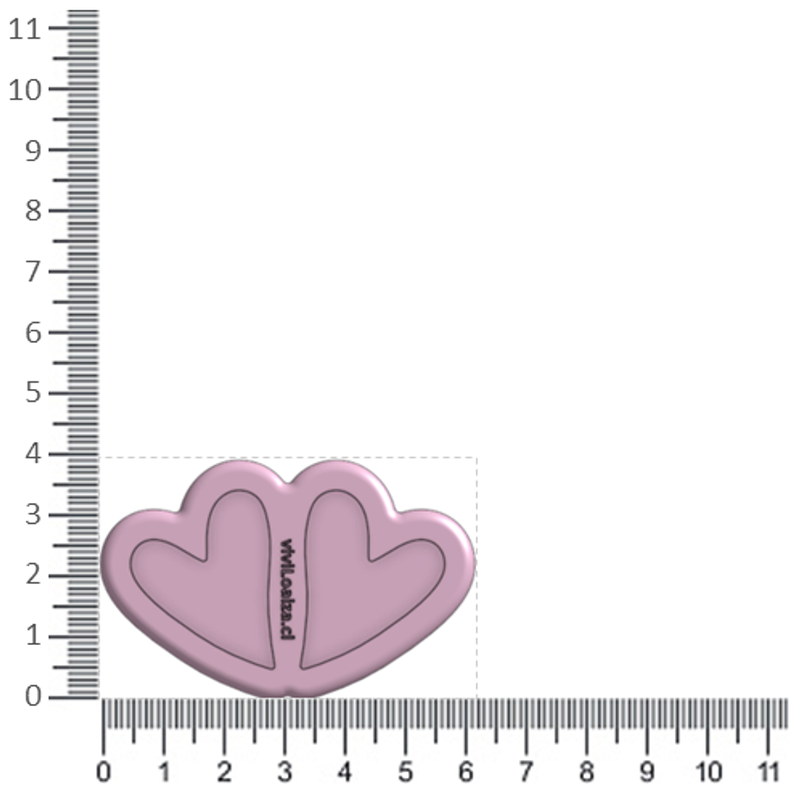 Molde Corazon Plano P 2