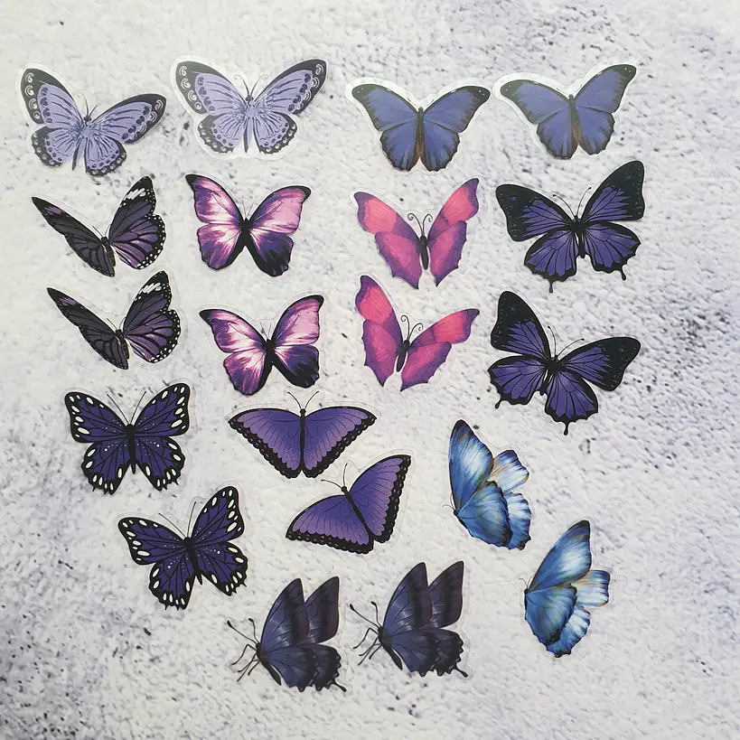 20 Mariposas adhesivas 6