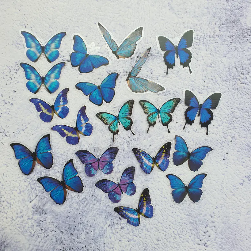 20 Mariposas adhesivas 10