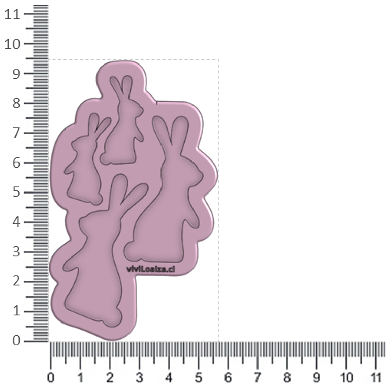 Molde Conejos 2