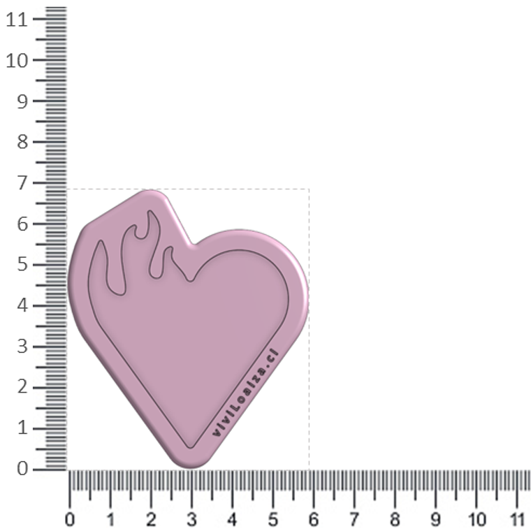 Molde Corazon Ardiente 2