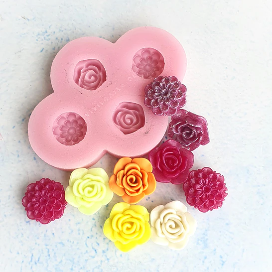 Molde Flor Rosa y Dalia 2