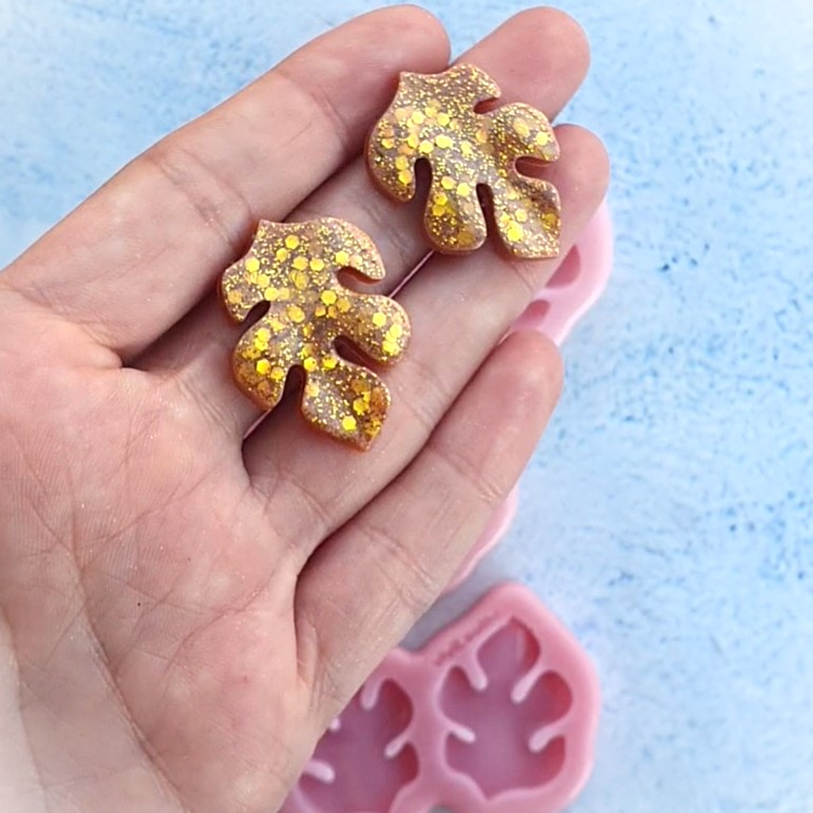 Molde Hoja tropical mini 2