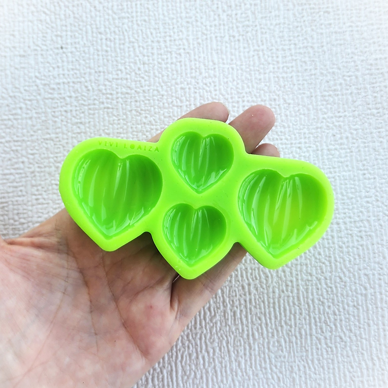 Molde Corazon Estriado 1