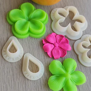 Cortadores + Molde Texturizador de Flor