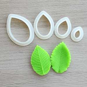 Molde y cortador texturizador hoja grande