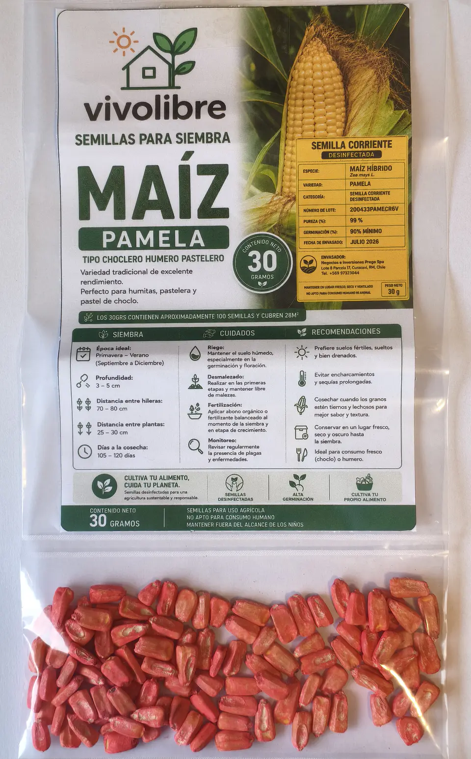 Semillas De Maíz Choclero Choclo 30grs Humero Pastelera 3