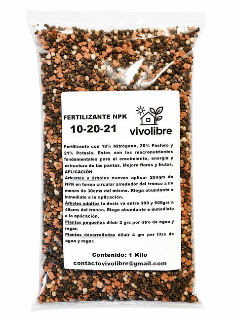 Fertilizante Npk 102021 1 Kilo Abono Completo